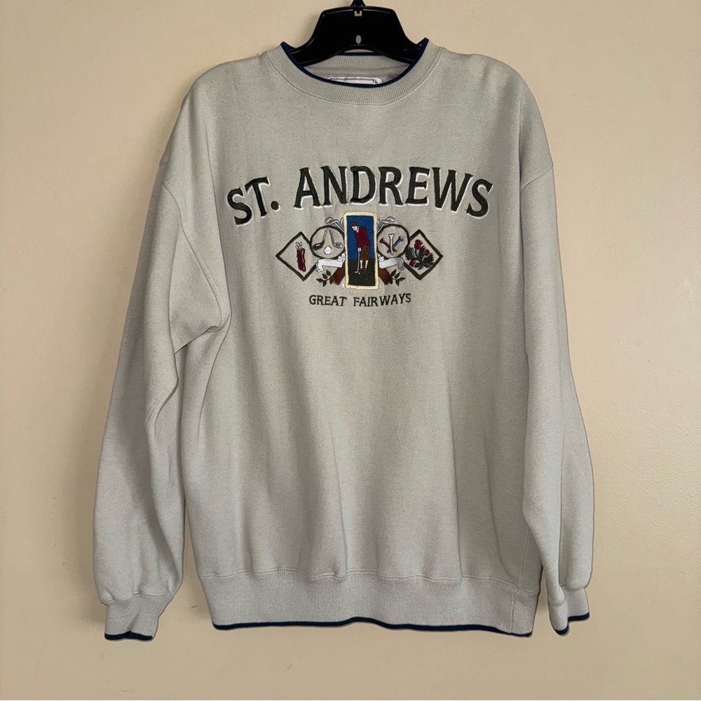 90's Vintage Danaggers St. Andrews Golf Club Embroidered Sweatshirt Size L